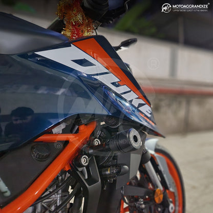 Motoaggrandize Frame sliders/ Crash Protectors for KTM Duke 250| 350| 390R Gen 3 (2024+)