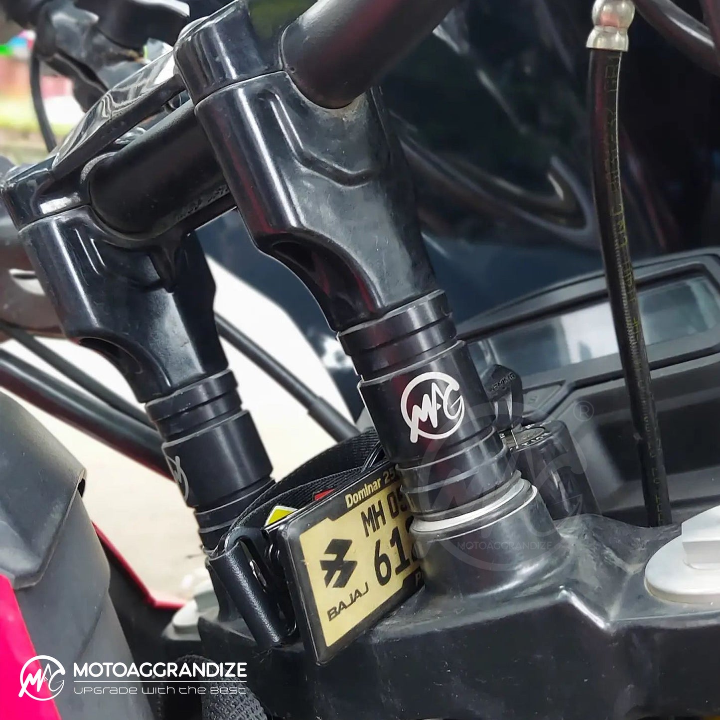 Handlebar Risers for Bajaj Dominar 400 (2 Inch) | Clutch and Brake cables need to be modified