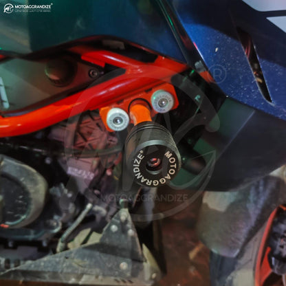 Motoaggrandize Frame sliders/ Crash Protectors for KTM Duke 250| 350| 390R Gen 3 (2024+)