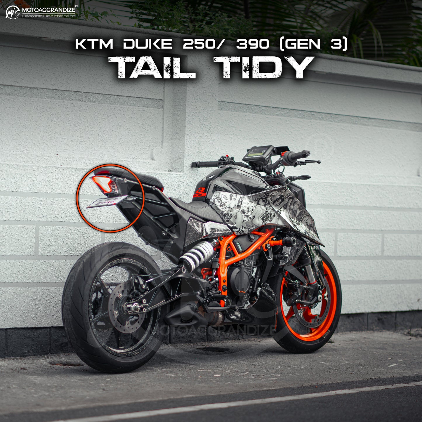 Tail Tidy/ Fender Eliminator Compact for KTM Duke 250| 350| 390R Gen 3 (2024+)