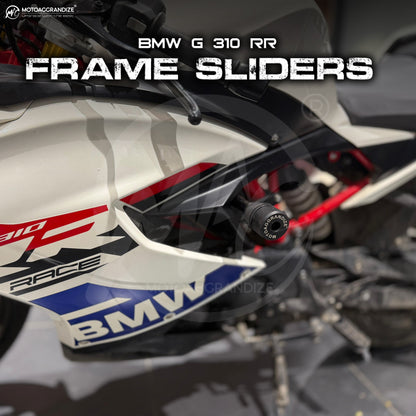 Motoaggrandize Frame sliders/ Crash Protectors for BMW G 310 RR | TVS Apache RR 310 - Motoaggrandize