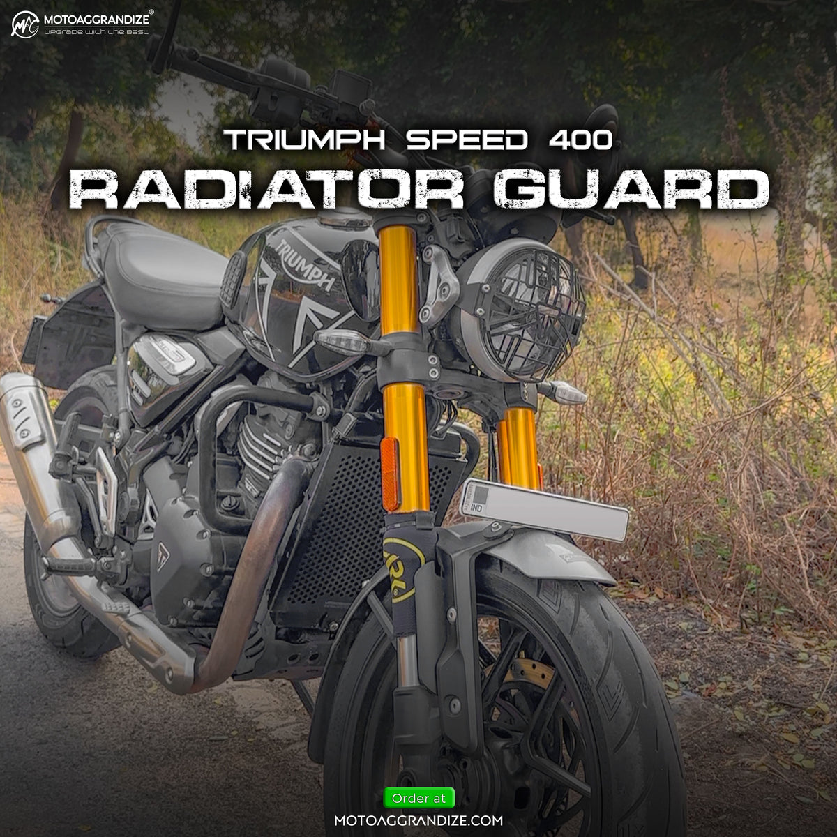 Radiator guard for Triumph Speed 400 | T4 | Thruxton 400 | Scrambler 400 X | 400 XC